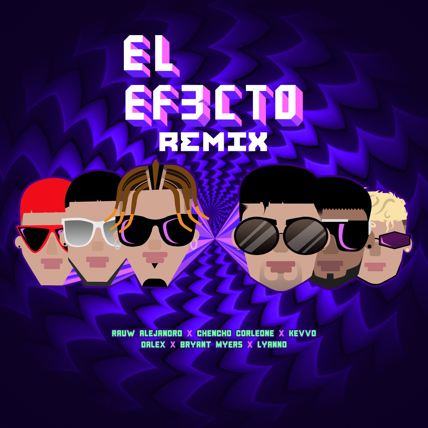 [Rauw Alejandro] El Efecto (Remix) [feat. Lyanno, Bryant Myers & Dalex] - Single